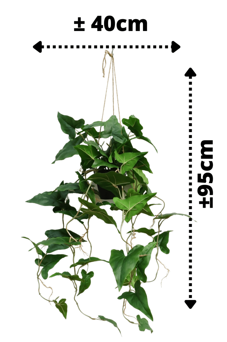 Sfeervolle kunst hangplant van 95cm