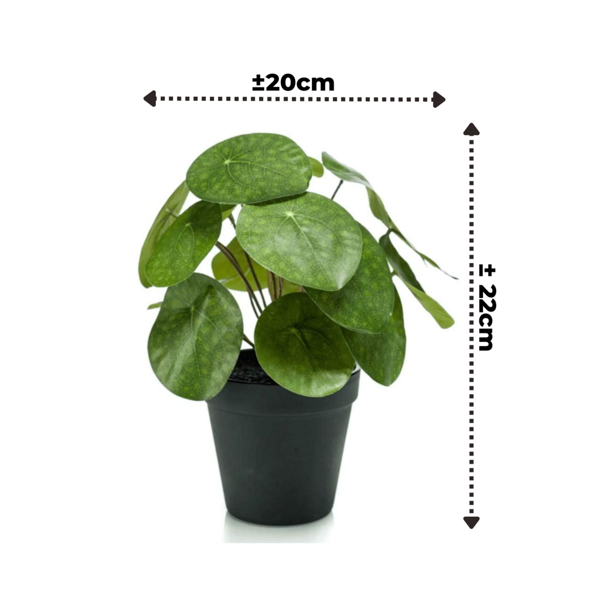 Kunstmatige groene plant met bladeren in pot