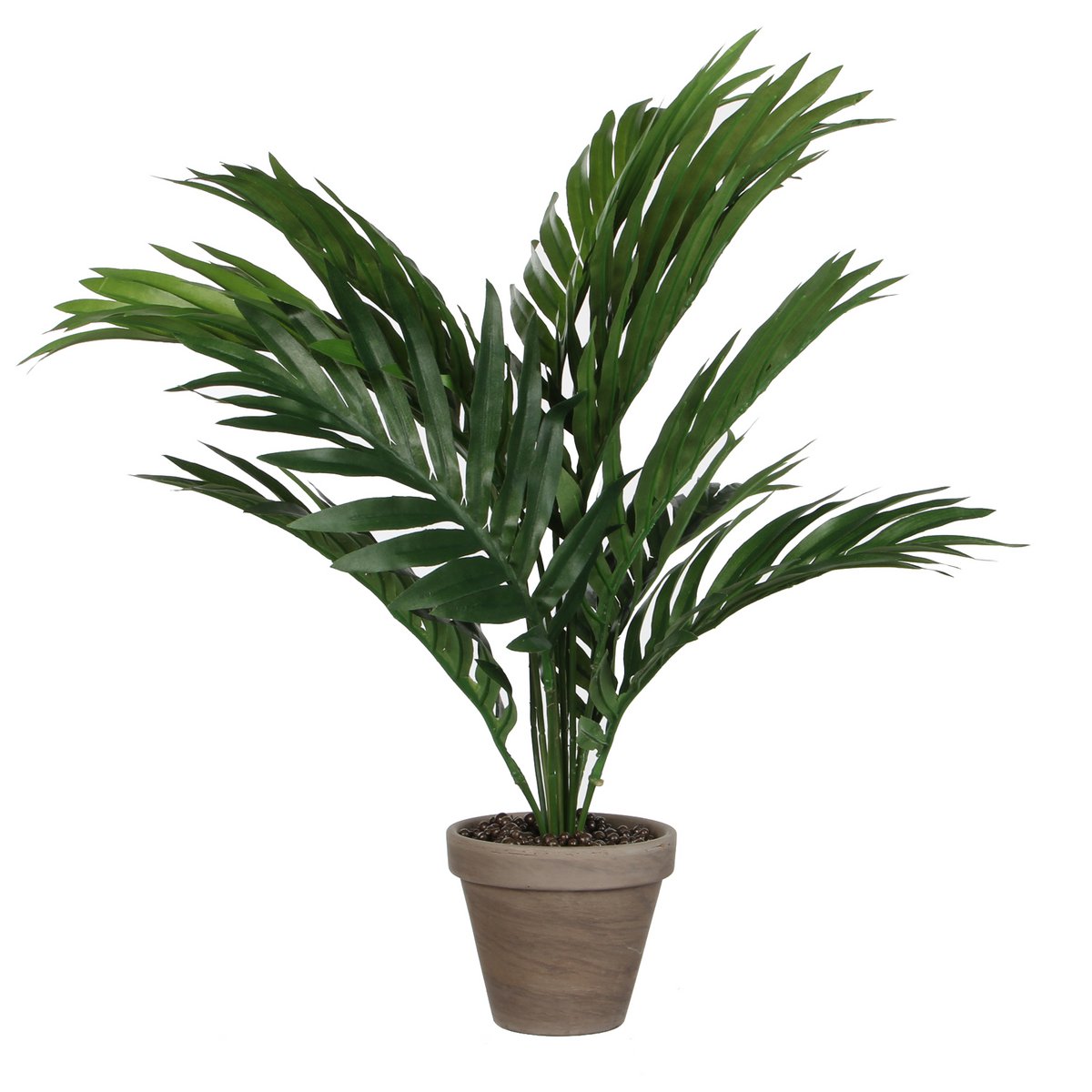 Kunstplant van areca-palm in groene bloempot