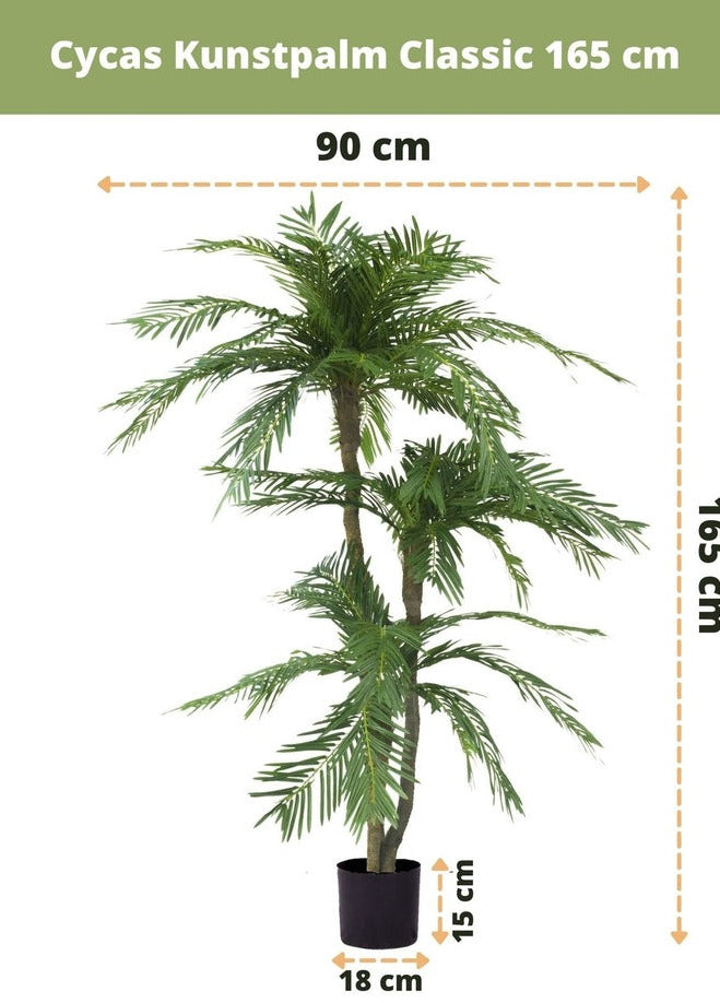 Mooie kunstmatige palmboom van 165 cm