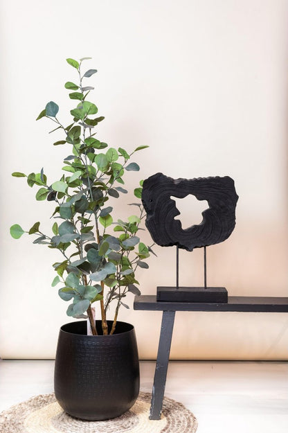 Nagemaakte blauwe gomboom plant decor voor thuis